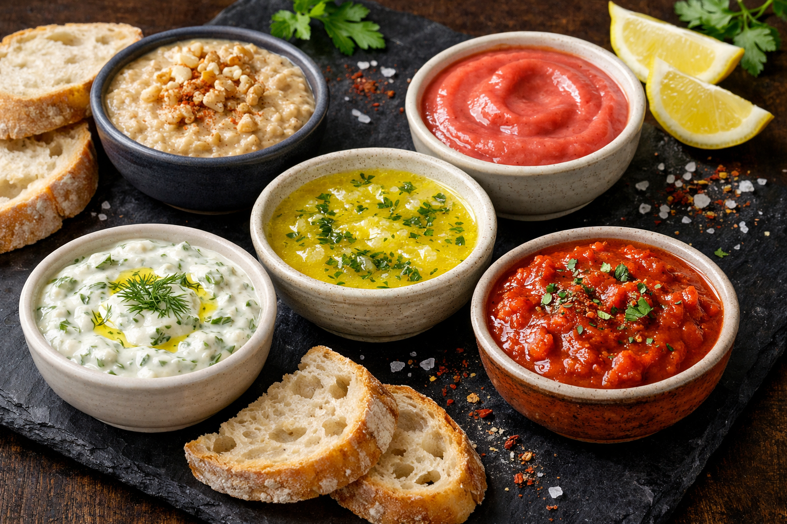 El yapımı soslar ve aromatik yağlar